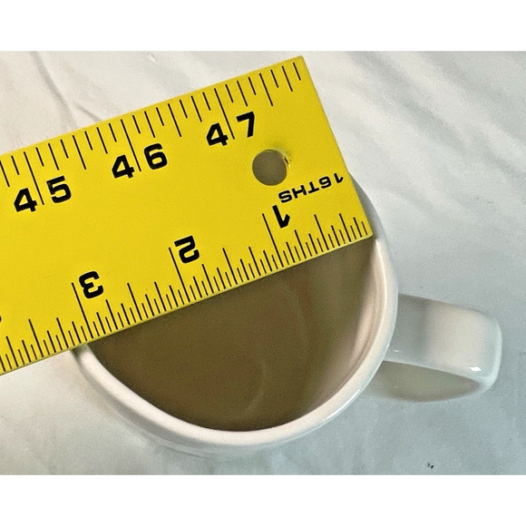 Rae Dunn Ivory Tea Ceramic Mug Artisan Collection Black Teapot Graphic 16 oz - Picture 10 of 10